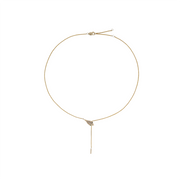NFC71992. 14k Solid Gold Diamond and Emerald Snake Necklace
